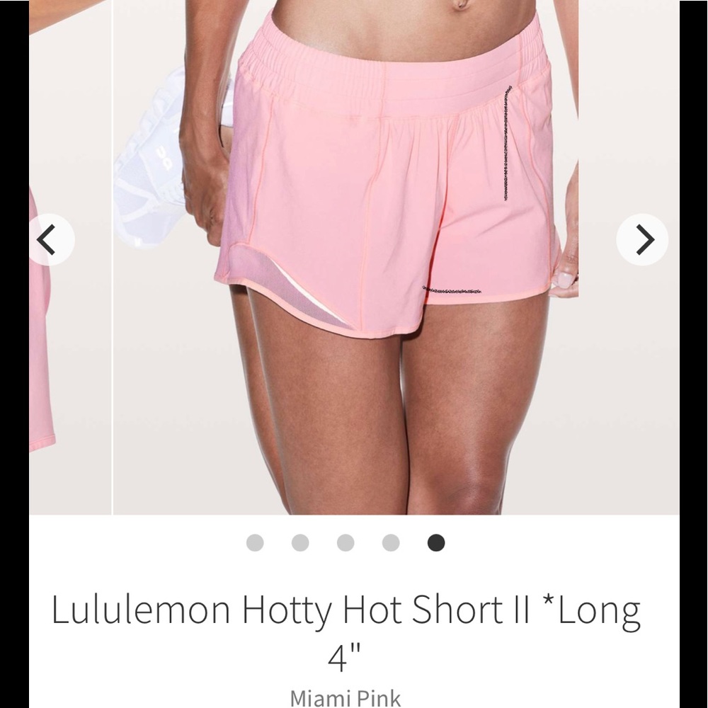 Lululemon size 4 Hotty Hot Miami Pink 4” inseam